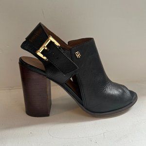 Tommy Hilfiger Open Toed Black Block Heels